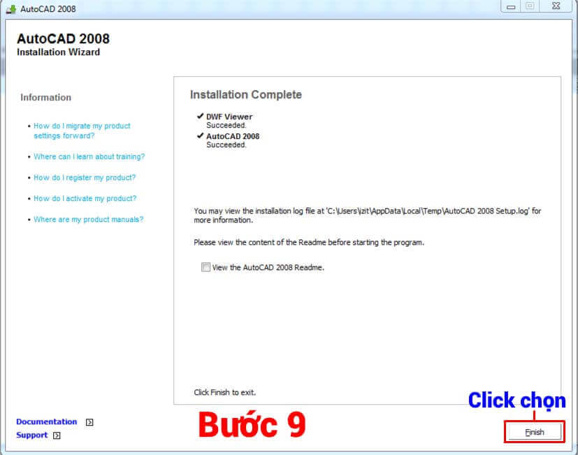 Tải Autocad 2008 32bit/64bit Full Crack - Hướng dẫn cài đặt chi tiết